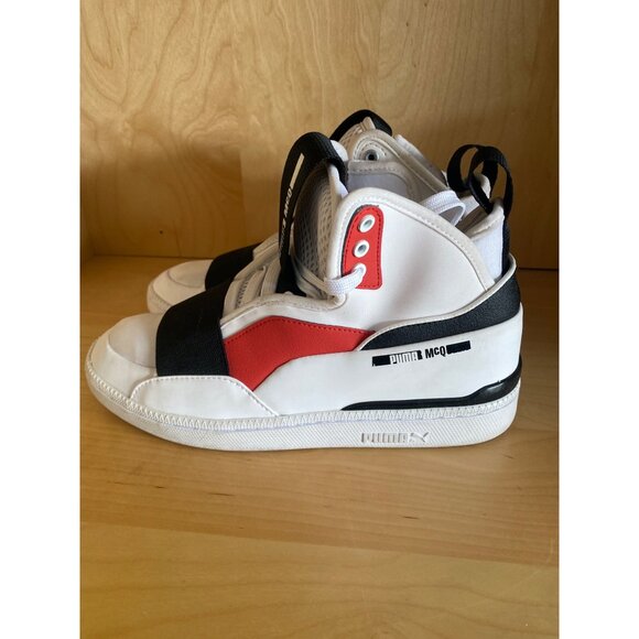 Puma Shoes - PUMA x McQ Alexander McQueen Brace Mid 360552-01 White Red Black Size 6